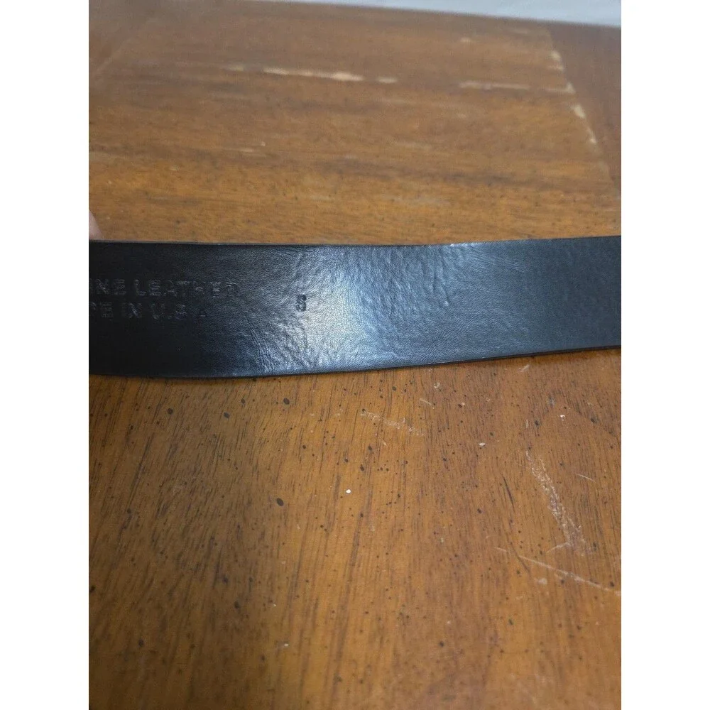 Juliana Collezione Belt Black Size Small Italian Leather Rhinestone Buckle